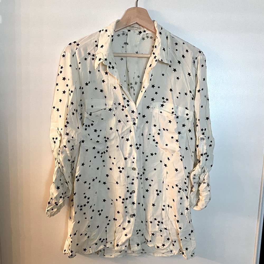 Star button down shirt